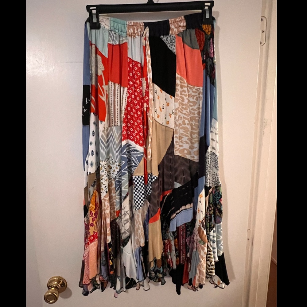 Patchwork maxi skirt
